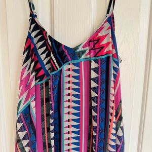 Bright Geometric Print Express Dress Fully Lined